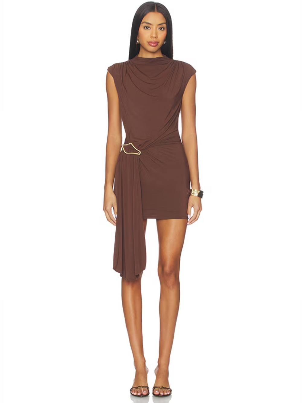 NWT! NBD Nicolette Mini Dress in Chocolate Brown
